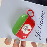 Cartoon Cute Red Tomato Salad Ins Soft Silicone Earphone Case For AirPods 1 2 3 4 AirPods Pro 2 Shockproof Fundas With keychain