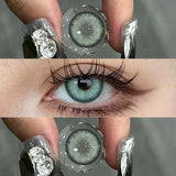 2 Pair Colored Beauty Pupil Makeup Lens  Brown Eye Lenses Gray Contact Green Eye Lenses Blue Lenses Yearly