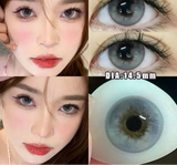 1Pair New Color Contact Lens Korea Pupils Nature High Quality Myopic Gray Lens Blue  Eyes - 0.00 to- 8.00 Diopter Lenses