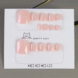 14pcs Handmade Vintage Wine Red False Toe Nails Press On Acyrlic Nails Square Fake Toenail Simple Short Artificial Nail Wearable