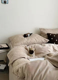 Polka Dot Pure Cotton Milk Velvet Four Piece Set Soft Skin Friendly All Season Bedding Duvet Cover Pillowcase eet