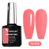 7.5ml Nail Gel Polish Ultra Neon Pink Summer Gorgeous Color Soak Off UV LED Gel Varnish Glitter Lacquer Nail Manicure