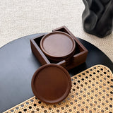 4Pcs/1Set Bamboo Coaster Creative Insulated Tea Ceremony Tea Coaster Holder Glass Cup Mat Solid Wood Coffee Coaster Home Oven Mittsing Table Decoration Suitable for Holidays, Parties, Birthday, Weddings and Dinner Gifts