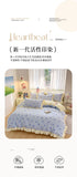 Black Lace Ruffles Korean Bow Decor Bedding Set Duvet Cover Pillowcase Washed Cotton Four-Piece Sets Soft Quilt Cover Bed Sheet