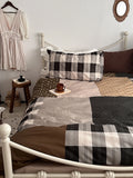 Parisian Mixed Sle 4-Piece Bedding Set Vintage Pure Cotton Combed Cotton Bedding Kit Bed Canopy Design Skin-Friendly