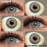1 Pair Brown Colored Contact Lenses Natural Gray Pupils Eyes Contact lenses Green Soft Contact Lenses 14.20mm