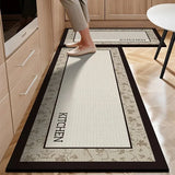 Kitchen Carpet Water Absorbent Non-slip Floor Mat Diatom Mud Oil Absorption Mats Black White Houndstooth Home Decoration Rug