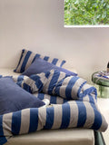 Thiened Soft Briti Sle Winter Warm Coral Velvet Four-Piece Bedding Set Milk Velvet Stripe Print Bedding Duvet Cover Set