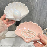 Modern Ceramic Soap Dish, Drainage Soap Holder for Bathroom Sink, Non-Slip Home Decor（No pearls or soap included）