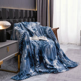 Purple Blanket for Winter Tie Dyeing Warm manta Single/Queen/King High Quality 300gsm Plaids for Sofa Thow Blanket