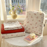 Korean Style Bedding Sets Soft Flat Sheet Duvet Cover Pillowcase Polyester Twin Queen Full Size Quilt Cover Set Sheet Set