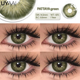 1 Pair Fashion Lenses Colored Contact Lenses for Eyes Beauty Green Eyes Lenses Natural  Brown Lens Grey Lens