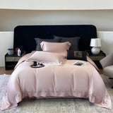 Luxury Hollow Embroidery Wide Edge Bedding Set 1000TC Lyocell Cotton Soft Silky Duvet Cover Flat/Fitted Bed Sheet Pillowcases