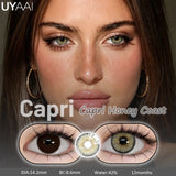 Natural Blue Colored Contact Lenses Blue Contact Lenses Capri Series Cosmetic Lens New Style 2Pcs