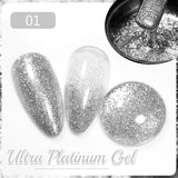 7.5ML Green Crystal Cat Magnetic Gel Nail Polish Shiny Green Glitter Cat Eye Gel For Manicure Soak Off UV Nail Art Varnish