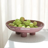Modern Creative Hand Crafted Ceramic Three Legged High Legged Fruit Tray for Home, Living Room, Tabletop, Fruit Tray, Candy Tray
