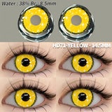 2Pcs Blue Halloween Colorful Contacts Lenses Anime Cosplay Eyes Lens Yellow Multicolored Lenses Yearly Beautiful Pupils