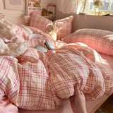 Aerobic three-layer yarn printing four-piece set skin-friendly and soft four-piece set of bedding in student dormitory