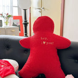 Ikeehome  Red Valentine's Day throw pillow wedding room arrangement humanoid doll doll living room bed pillow pad for girls gift