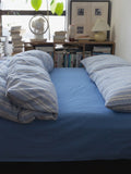 Fre Cotton Waed Stripe Bedding Set Pure Cotton Color Woven Bed eet Quilt Cover Pillowcase Comforter Cover Tee Piece Set