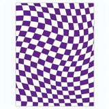 Light Purple Checkerboard Rugs for Bedroom Wool Fleece Bedside Rug Ins Style Cloakroom Carpet Large Area Carpets for Living Room