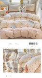 Class A Double Yarn Bedding Set Quilt Comforter Duvet Cover Set Printed Cotton Bedspread Skin Friendly Breathable Four-Piece Set