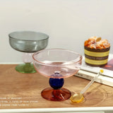 Colorful Glass Bowls Icecream Glass Bowls Creative Kitchen Salad Soup Container Tableware Soup Fruit Bowls Dining Utensils Gifts