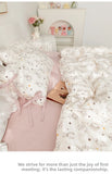 Adorable Pure Cotton Four-Piece Bedding Set Sweetheart Bear Tee-Piece Dormi Bedding Set Comfortable Warm Korean Sle