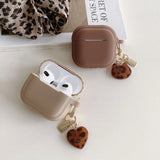 Korea Cute Simple Coffee Milk Tea Color Silicone Earphone Case For AirPods 1 2 3 4 Pro 2 Wireless Bluetooth Charging Box Cover