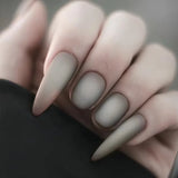 Halloween Press-On Nails Vampire Nails Almond Shape and Round Matte with Fangs Design Horror Halloween Nails for Women Girls Ha