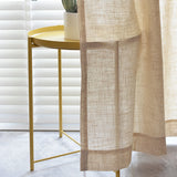 Japanes Minimalist Linen Curtains For Windows, Light Filtering Privacy Curtain For Living Room Bedroom, Machine Washable Curtain