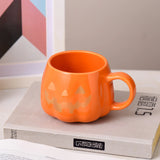 Halloween Mugs Cartoon Spooky Pumpkin Mugs Halloween Decoration Accessories Coffee Milk Mugs Ceramic Mugs