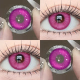 1pair Blue Green Red Color Contact Lenses 6months Halloween Crazy Circle Lens 14.5mm