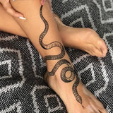 1 sheet Snake Tattoo Stickers Unisex Temporary Tattoo Waterproof Fake Tattoo 2-5 Days