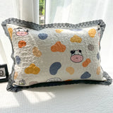 Lace Cotton Pillowcase Home Quilted Single Pillow Case Soft Comfortable Printed Pillowslip Multiple Styles Choose From No Core