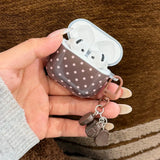 Coffee Beans Keychain Fine Wave Point Earphone Case for Apple Airpods 1,2, Airpods Pro/pro2/pro3 Airpods 3 4 protective funda