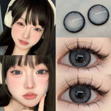 Myopia Color Contact Lenses For Eyes with Multicontact Natural Pupils Korean Grey Lenses 1 Pair(2Pcs) Fast Shipping