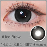 14.5mm Contact Lenses With Diopters Makeup Brown/Gray/Black Colored Eye Contacts 6 Months
