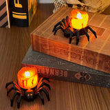 Halloween Decorations LED Candle Light Plastic Spider Skull Lamp for Home Bar Haunted House Halloween Party Decor Horror Props