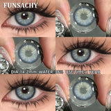 2pcs Black Series Color Contact Lenses Natural Gray Eye Lens Beautiful Pupils Yearly Fashion Brown Softlens Cosmetics
