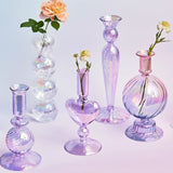 1pc Floriddle Glass Vases Nordic Candlestick Wedding Decoration Christmas Decoration Candle Stick Holder Home Decor Flower Vase