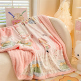 New double-sided blanket class A thickened milk wool lamb wool sofa blanket office nap blanket