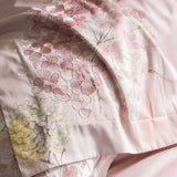 Premium 1000TC Egyptian Cotton Flowers Print With Embroidery Bedding Set Duvet Cover Set Flat/Fitted Bed Sheet Pillowcases 4Pcs