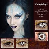 2pcs Cosplay Colored Contact Lenses for Eye Crazy White Contact Lenses Halloween Beauty Makeup Lens Anime Black Lens