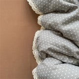 Knitted Class A Soft Bedding Set Washed Cotton Bed Sheet Queen King Size Duvet Set Flower Comforter Set Pillowcase Bed Linens