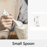 Retro Ceramic Dining Plates, Off White Bowls, Handmade Relief Printing, Household Trays, Tableware Set, Kitchen Uten