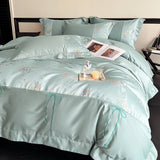Luxury Chinese Style Jacquard Patchwork Embroidery Bedding Set 100% Cotton Duvet Cover Set Flat/Fitted Bed Sheet Pillowcases