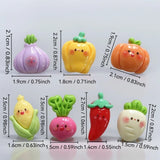 7pcs fun cartoon vegetable refrigerator stickers, personalized refrigerator decoration magnets, home decoration, kitchen supplie