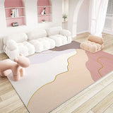 Modern Minimalist Carpets for Living Room Large Area Bedroom Decor Abstract Carpet Home Pink Floor Mat Non-slip Cloakroom Rug