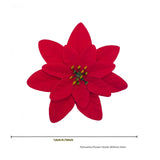 10/20/30 PCS Artificial Red White Poinsettia Flower Head Fake Velvet Christmas Poinsettia Petals for Garland Xmas Tree DIY Decor